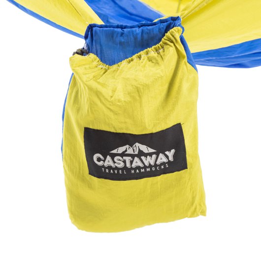 Double Travel Hammock - Yellow/Blue